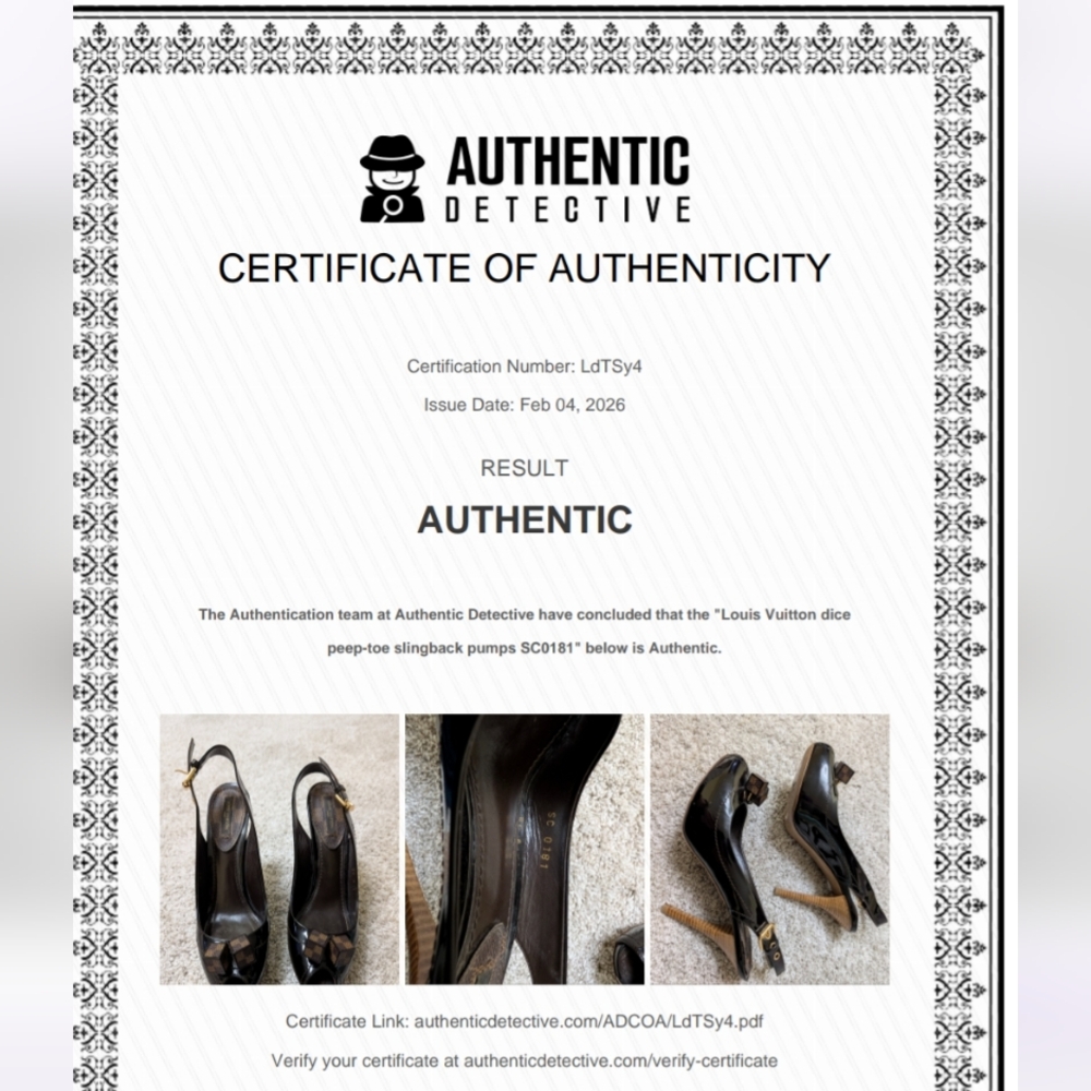 Louis Vuitton Patent Saint Honore Slingback Pumps - 36 EUC - Picture 9 of 9